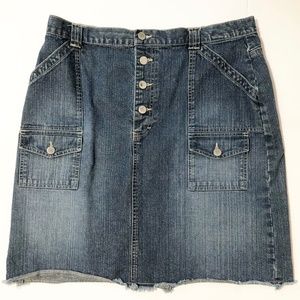 Gloria Vanderbilt Rough Hem Skirt With Pockets